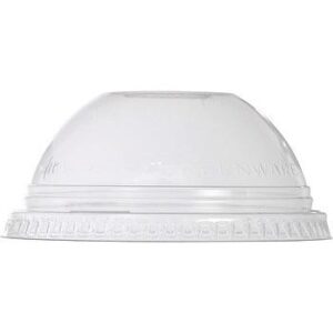 Plastic dome lid on a white background