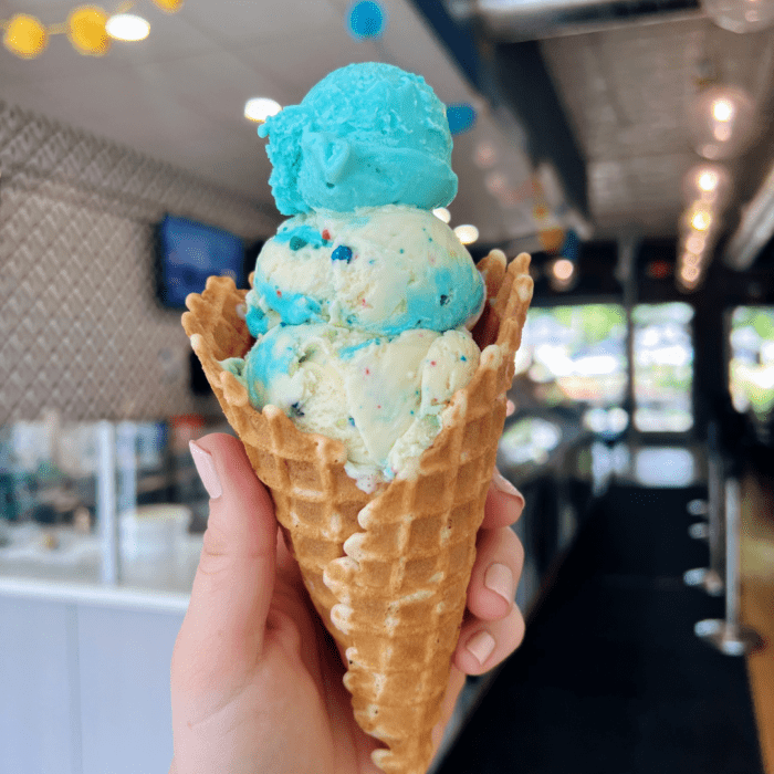 Birthday Cake & Blue Moon – Chocolate Shoppe Ice Cream