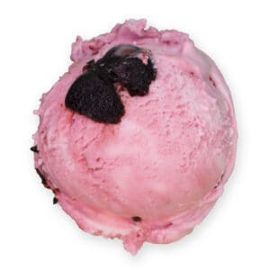 Scoop of Chocolate Shoppe Ice Cream's Black Cherry Soy flavor