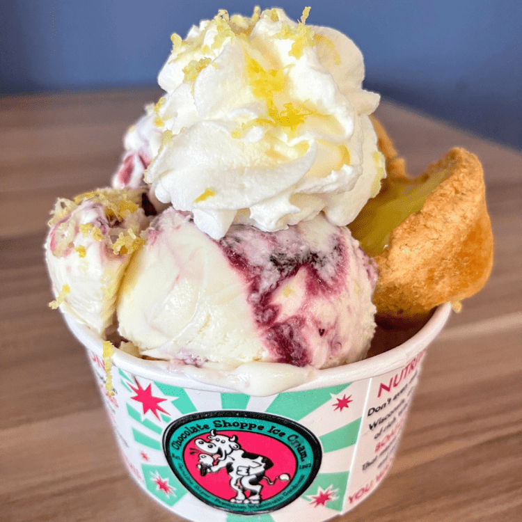 Blackberry Lemon Bar Sundae Chocolate Shoppe Ice Cream
