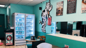 Inside of Chocolate Shoppe Ice Cream's Camelot location