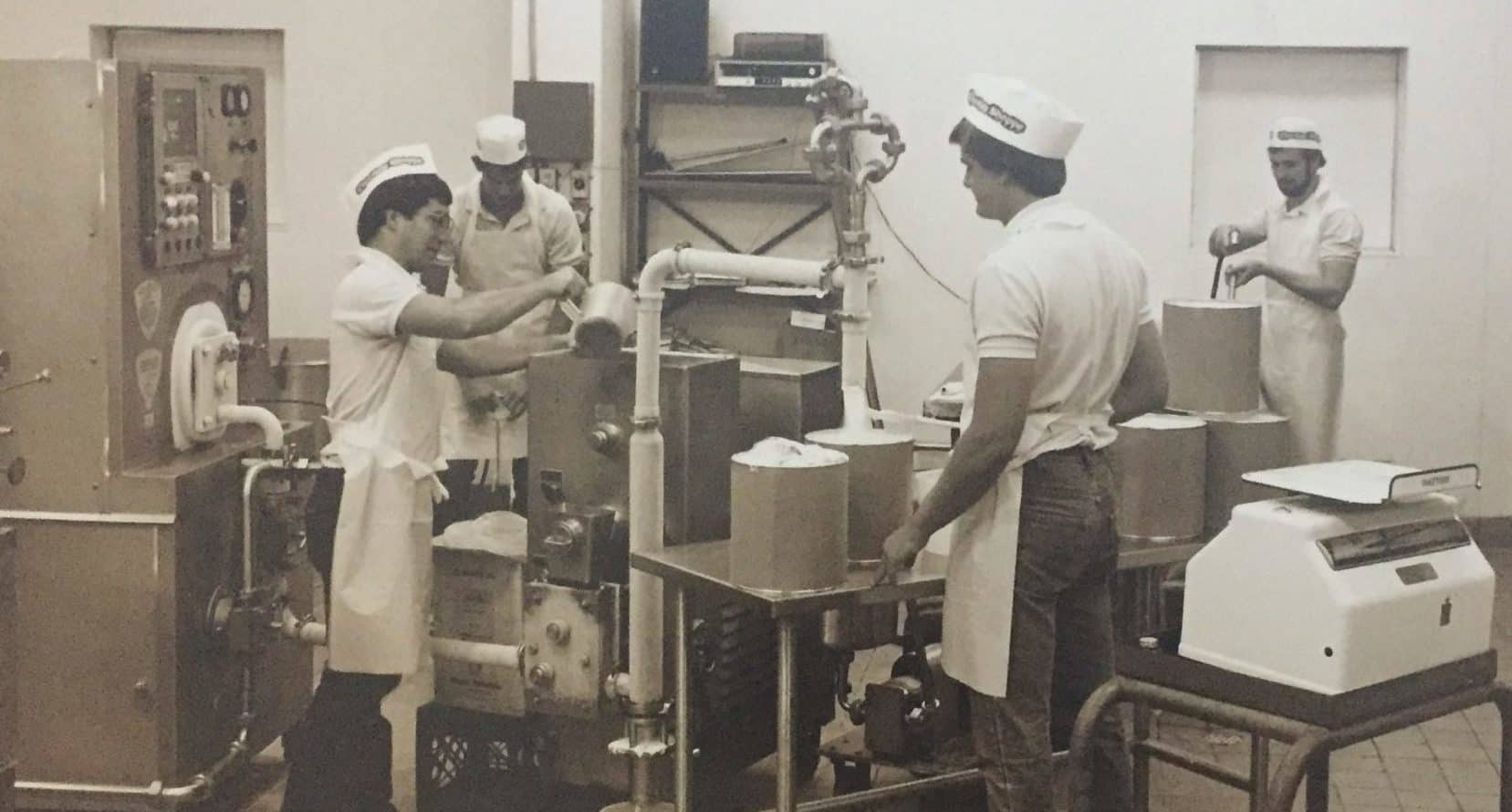 Chocolate Shoppe Ice Cream employees making ice cream