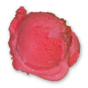 Scoop of Chocolate Shoppe Ice Cream's Raspberry Sherbet