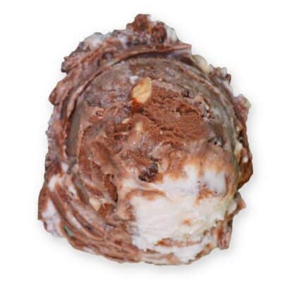 Scoop of Chocolate Shoppe Ice Cream's Rocky Road flavor