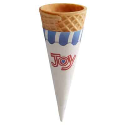 Sugar cone with wrapping on