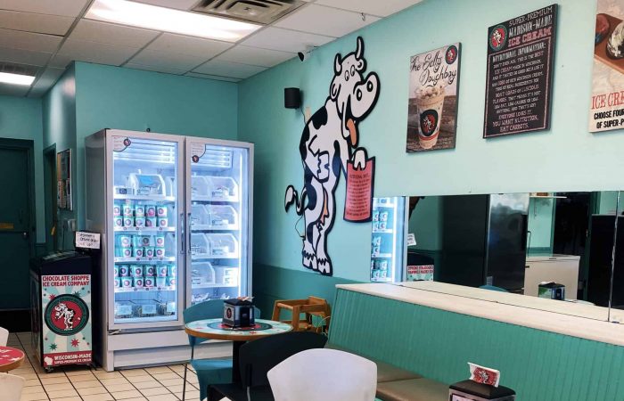 Inside Chocolate Shoppe Ice Cream's Camelot Location