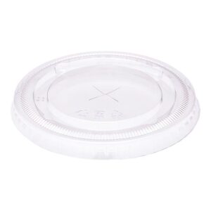 Flat plastic lid on a white background