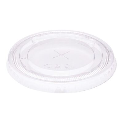 Flat plastic lid on a white background